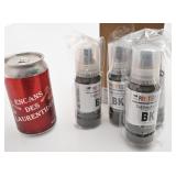 4 bouteilles d'encre pour imprimante, noires,