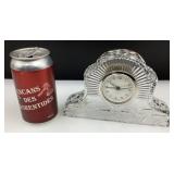 Horloge de table, en cristal