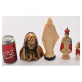 Lot de statuettes religieuses, dont en mï¿½tal