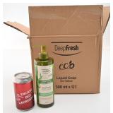 12 bouteilles de savon ï¿½ mains Deeep Fresh,