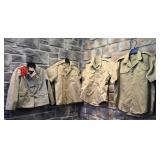 3 chemises d'armï¿½e, larges, et 1 veston