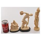 3 figurines dï¿½coratives de sculptures classiques