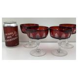 4 coupes en cristal d'Arques, France