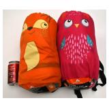 2 sacs de couchage pour enfants, renard et