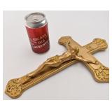 Crucifix en mï¿½tal non ferromagnï¿½tique, 14'' x 9''