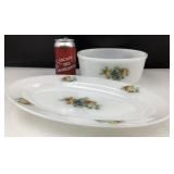 2 piï¿½ces Arcopal, Fruits de France, bol et plat