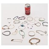 Lot de bracelets, dont en argent