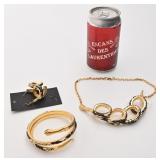 Ensemble de bijoux serpent, collier, bracelet