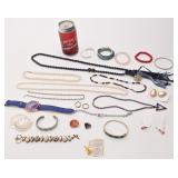 Lot de bijoux mode, dont pierres semi-prï¿½cieuses,