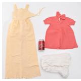 3 vêtements de bébé, vintage, robe tricot et