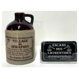 Cruche en grès du village de Séraphin, vintage