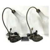 2 lampes tulipes, vintage, fonctionnelles