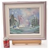 Toile signée Bellerive, 12'' x 14'', encadrée