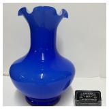 Vase en verre Fenton, hauteur : 12''