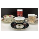 3 tasses et soucoupes, dont Paragon