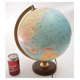 Lampe globe terrestre, avec base en laiton