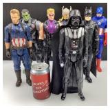 7 figurines de super-héros