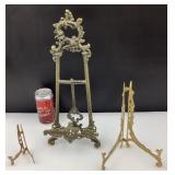 3 petits supports / chevalets, vintage, dont 2 en