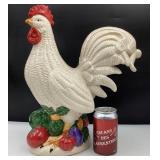 Grand coq en porcelaine craquelée