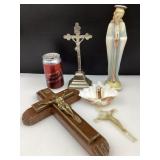 Lot religieux, dont Madone priante Goebel Hummel