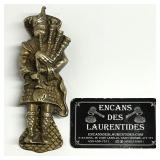 Heurtoir de porte, en laiton, modèle rare