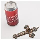 Antique croix en fine mosaïque, 1925, Roma