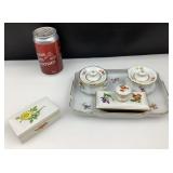 Ensemble d'encrier Meissen, en porcelaine