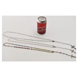 3 chapelets vintage, dont des 5 continents