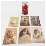 Cartes postales d'actrices, antiques, début 1900