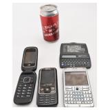 3 téléphones cellulaires et organisateur
