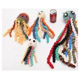 Lot de peluches pieuvres, faites main