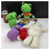 5 peluches, faites main