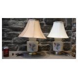 Paire de lampes vintage, en verre