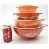 4 bols Pyrex Cinderella Autumn Harvest