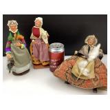3 figurines en terre cuite, Claude Carbonel,