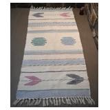 Tapis tissé, vintage, 63'' x 31''