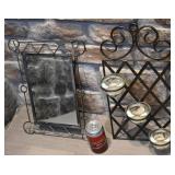 Bougeoir mural et miroir