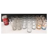 Lot de verres vintage, 4 modèles