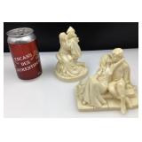2 statuettes, Roméo et Juliette, en albtre