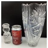Vase en cristal et chandelier Rosenthal, signï¿½