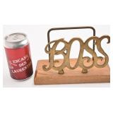 Piï¿½ce de bureau Boss, bois et laiton