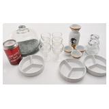 Cloche ï¿½ fromage, ensemble ï¿½ sakï¿½,