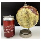 Petit globe terrestre, base en aluminium