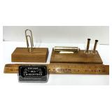 Accessoires de bureau vintage, dont calendrier