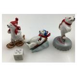 3 figurines ours Coca-Cola