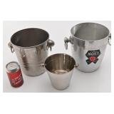 3 seaux ï¿½ glace, en mï¿½tal