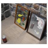 2 miroirs avec femmes, vintage