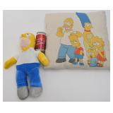 Peluche Homer Simpson avec coussin des