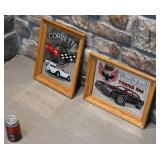 2 miroirs vintage, Corvette et Firebird