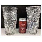 2 vases en cristal Pinwheel